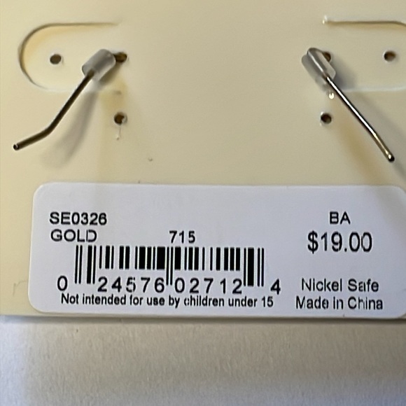 NWT The Sak Hammered Tear Drop Dangle Earrings Gold Tone - Picture 4 of 4